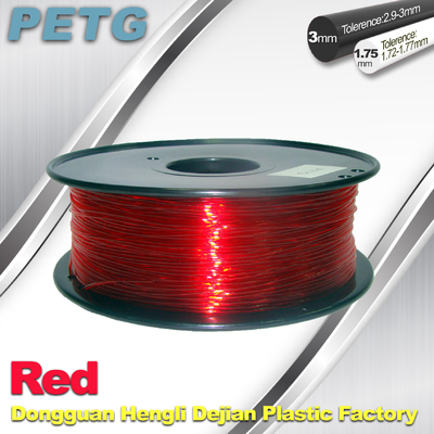 Hight Transparan PETG 3D Printer Filament Acid Dan Alkali Resistance 1.0kg / roll