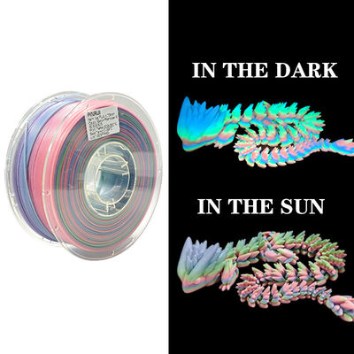 PINRUI Glow Rainbow PLA 1kg 1.75mm Mengubah Warna Dalam Kegelapan Untuk Printer 3D