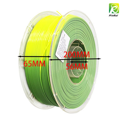 PINRUI 1 kg Filamen Pencetakan 3D PLA Dual-Color Responsive Temperature Filament Thermal-Active Color-Changing Silk untuk Batang Plastik