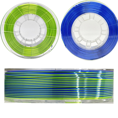 1.75mm Tiga Warna Filamen Sutra Warna Ganda Untuk Pencetakan 3d