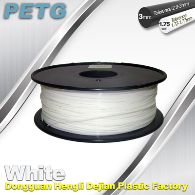 Resistensi Temperatur PETG Filamen 1.75 / 3.0mm Filament putih