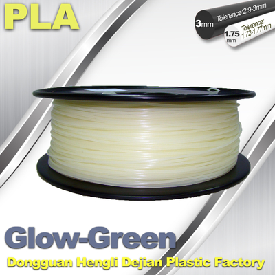1.75mm / 3.0mm PLA Filament Glow in Dark Green untuk Printer 3D