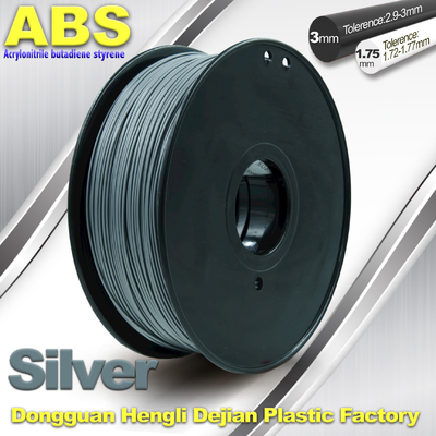 Kekuatan tinggi ABS 3d Printer Filamen 1.75mm Bahan Filamen Perak