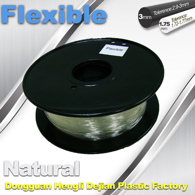 Filamen pla lembut 1,75 / 3,0 mm Filamen Printer 3d Fleksibel untuk pencetakan 3d