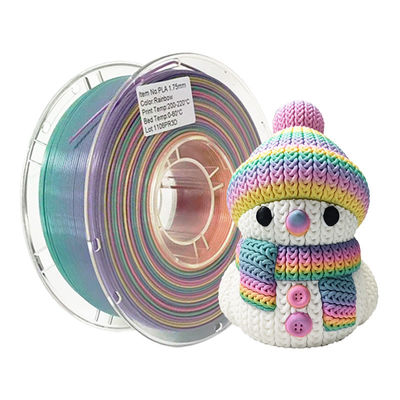 PINRUI 3D Printer Filament PLA Rainbow 1.75mm 1kg Berbagai Warna Cocok Untuk Sebagian Besar Printer FDM