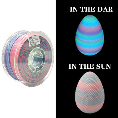 PINRUI Glow Rainbow PLA 1kg 1.75mm Mengubah Warna Dalam Kegelapan Untuk Printer 3D