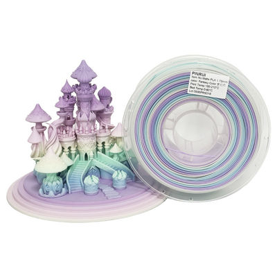 PINRUI 3D Printer Filament Matte Rainbow 1.75mm 1kg Berbagai Warna Cocok Untuk Sebagian Besar Printer FDM