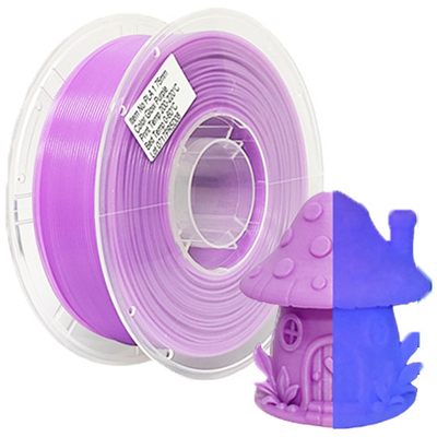 PINRUI Tulang Pencetak 3D Filament PLA yang bersinar di dalam gelap Warna Ungu Tersedia untuk Dijual